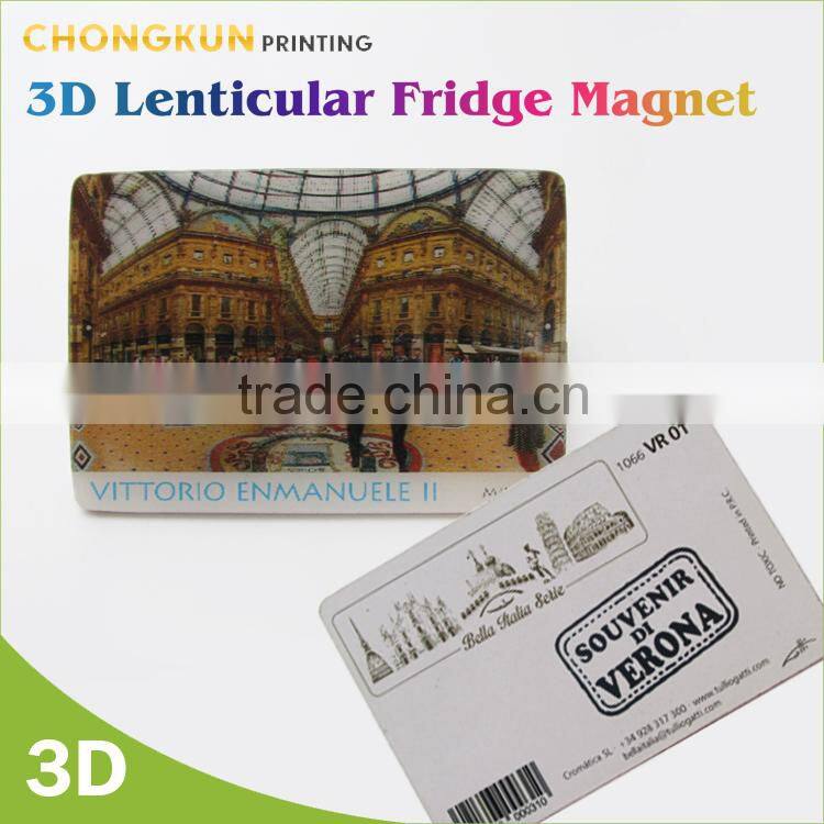 3D lenticular fridge magnet, tourist fridge magnet, souvenir fridge magnet