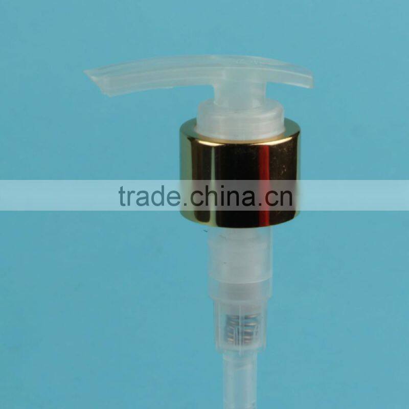 Metal transparent color lotion pump Plastic and Aluminum Lotion Pump