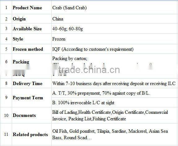 blue swimming crab good product