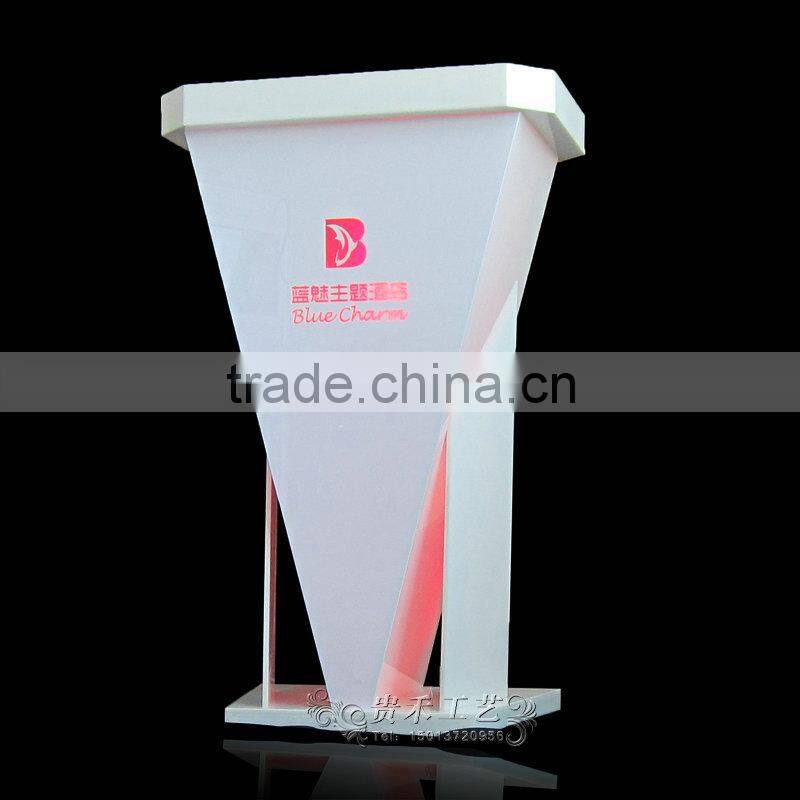 frosted color acrylic podium with different color, clear acrylic podium with RGB light