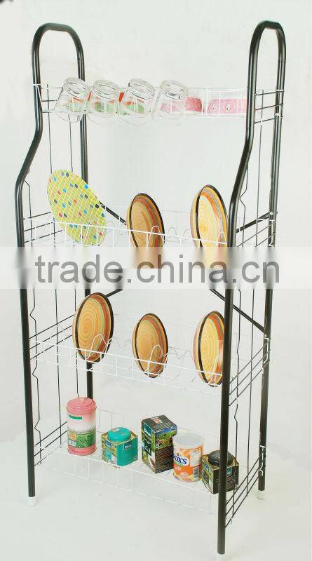 4 Tiers Metal dish rack,sundries rack,dish holder (BJ-DR004(L))