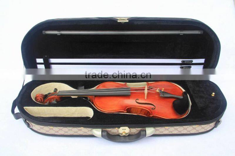 Master Handmade Nature Flamed Maple Violin Advanced Asoustic Matt Violin Ebony Fitted With Case TL004-3