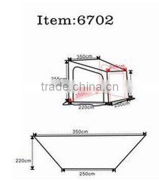 camping car awning retractable car roof side awning6702