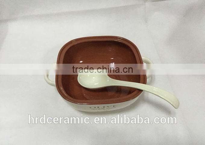 Stocked small ceramic Porcelain Soup Tureen with lid