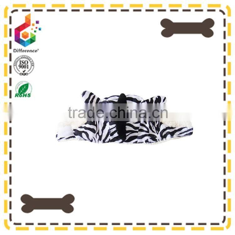 Dog hat warm zebra pattern pet hat