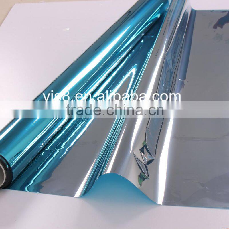 high technology reflective dark blue sliver PET building decoration film, privacy protective window film