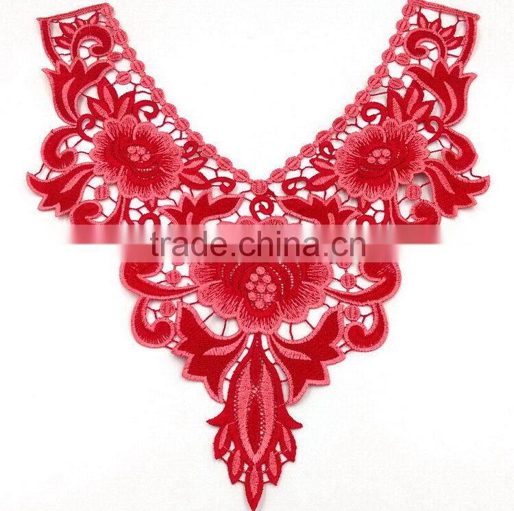 Quality top sell long sleeve high collar lace top