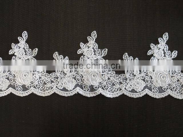 Best corded bridal mesh lace for wedding dress