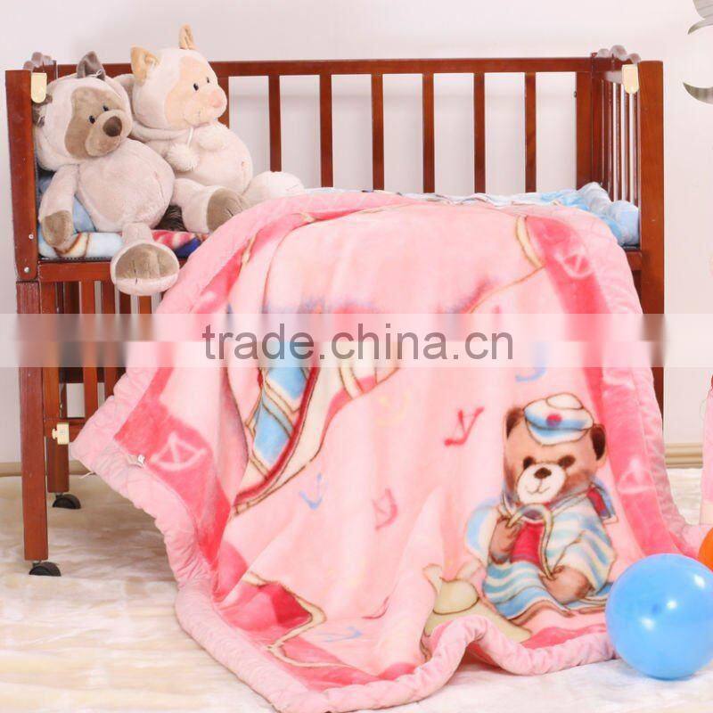 100% polyester super soft 2 ply baby blanket