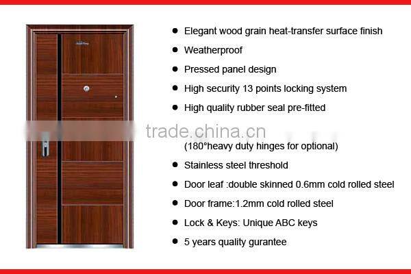 SC-S049 Cold-Rolled Steel Skin Membrance Pressed Steel Doors In Yongkang
