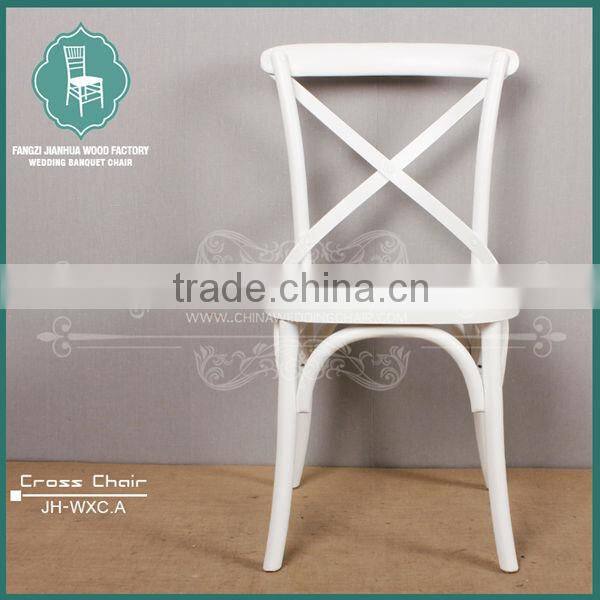 Dinning Wood Stackable Cross Back Chair