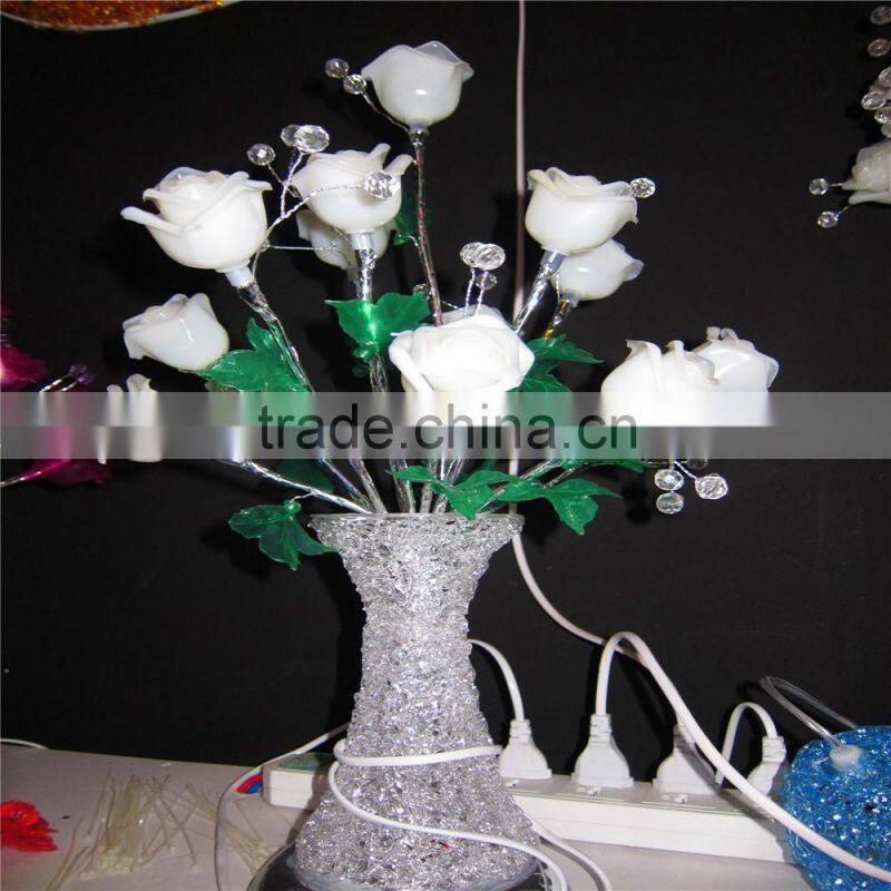 Led artificial flowers vase light for promoting
