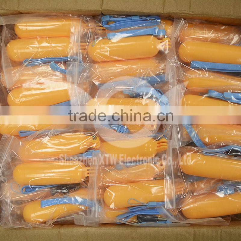 Floaty bobber with strap and screw for Gopro Hero 3+/3/2/1, Yellow & Orange