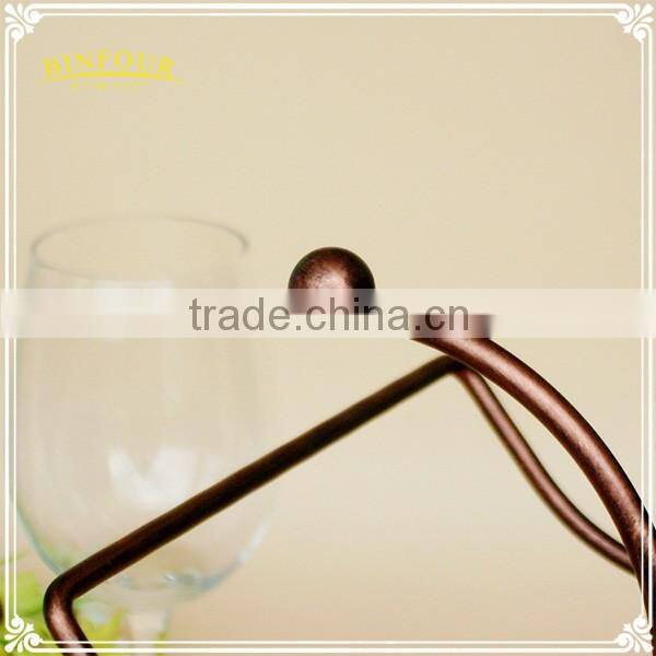 ornaments style home decoration six bottles of wine iron mount rack