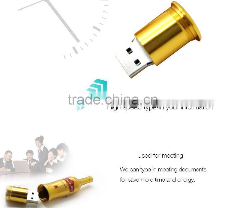 Factory beer bottle USB flash disk 2G/4G/8G promotional gifts 2015