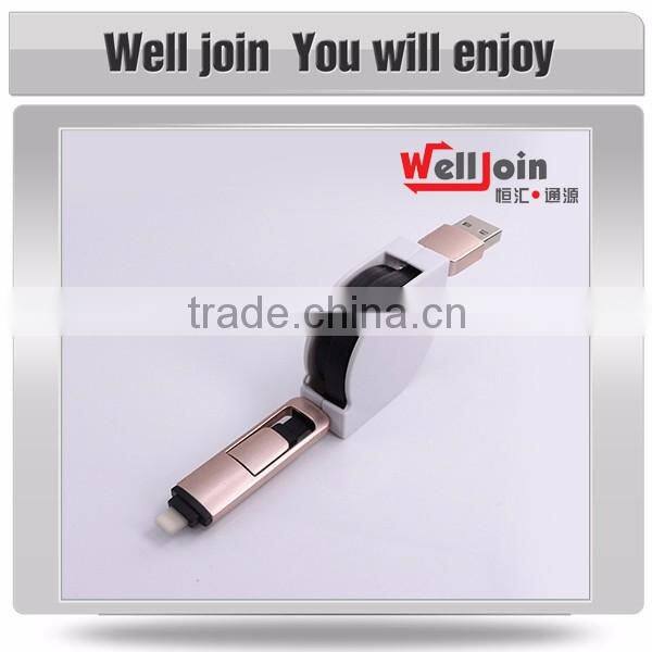 Colorful blister packaging two-in-one usb charging cable