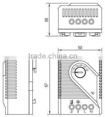 FZK 011 AC 230V 120 Mechanical Thermostat with CE