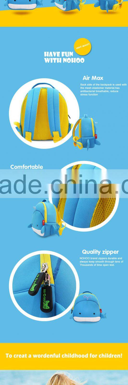 Environmental neoprene school bag ,light weight kids cartoon backpack