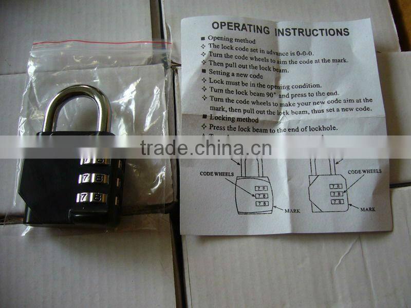 promotional TSA shape number lock for luggage bag