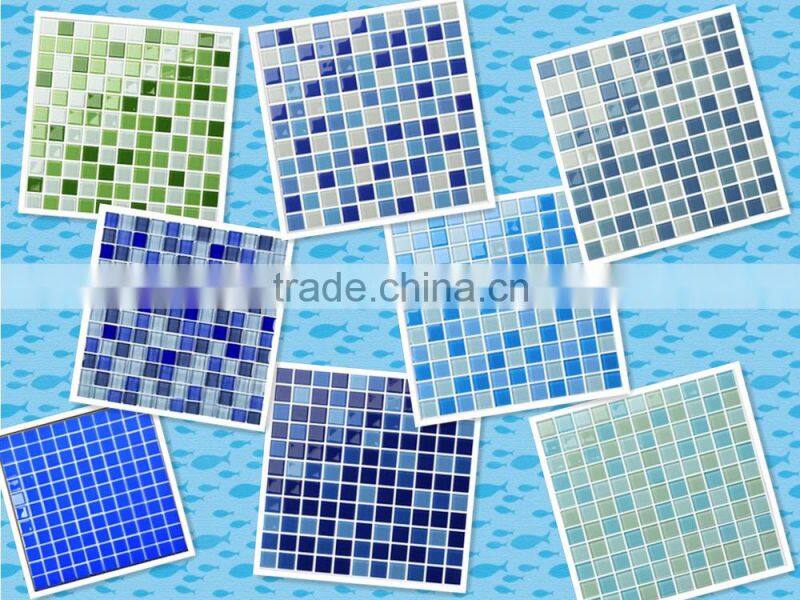 factory bule crystal glass mosaic tile