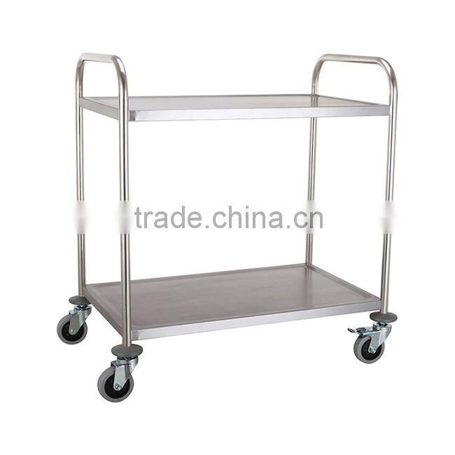 Fast food warmer trolley for hotel, 2 tier hospital food trolleys