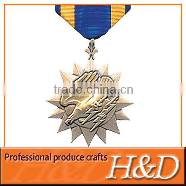 metal mini round wholesale medals with 3 colors ribbon for sports games