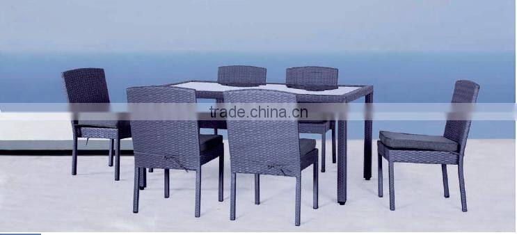 2016 China modern outdoor rattan wicker dinning set/rattan table and chairs