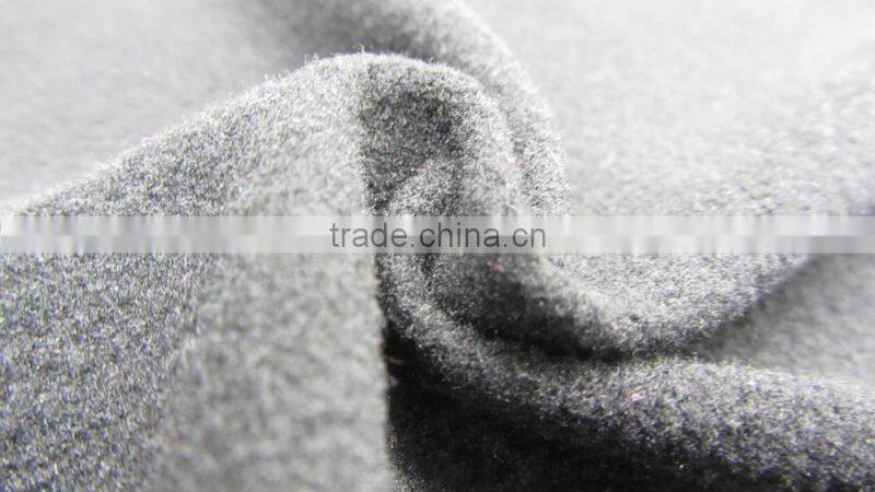 brushed polyester spandex thick T100D milk fiber Elastic Fleece Fabric