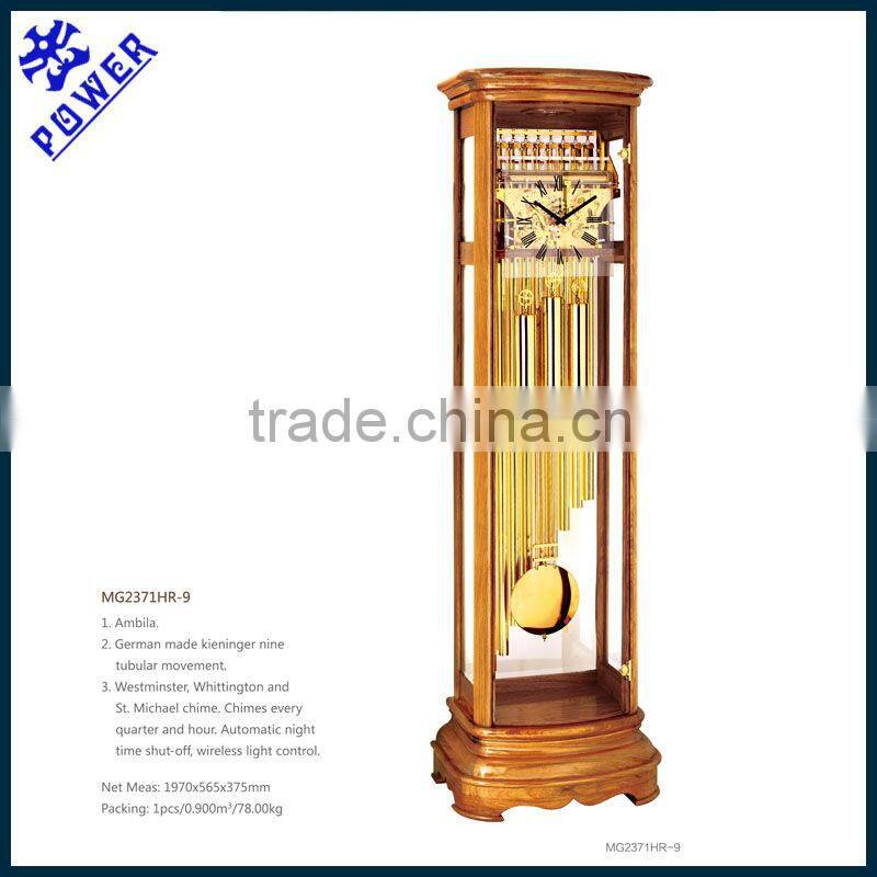 Grandfather clock Tradition with modernity German made kieninger nine tubular movement High quality MG2371HR-9