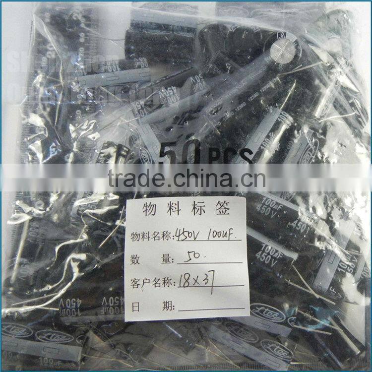 Capacitors 450V 100UF 18X37 NEW
