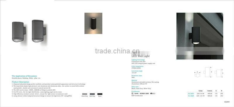 China manufacturers ip65 12W led outdoor lights/led outdoor lamp /wall lamps