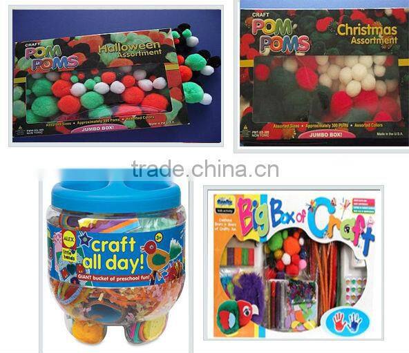 Bumper Pack Craft Accessories Chenille Stems,Pompom,Feather