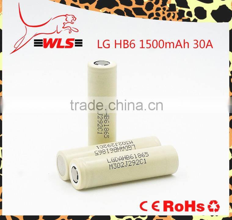 Original LG 18650 battery LG HB6 30A 1500mAh battery rechargeable li-ion battery for power tools