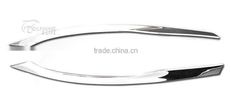 1Pair Car Front Headlight Trim Eye Line Eyebrow Garnish Decorative Cover ABS For Toyota Highlander 2014 2015