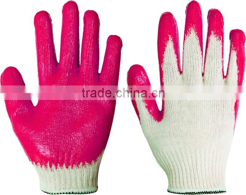 factory sales flat latex coated gloves