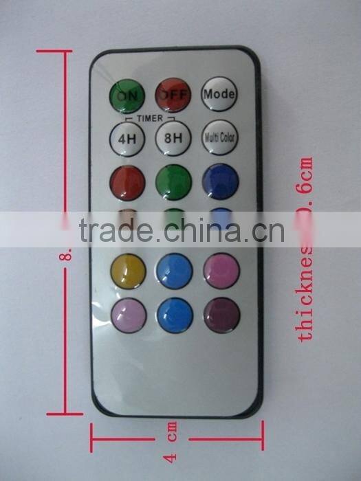 4 inch flameless color changing pillar glittle led candle for bar or party