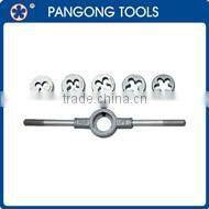 Europe cutting tools 8pc die set Hand tool threading dies In Blister card