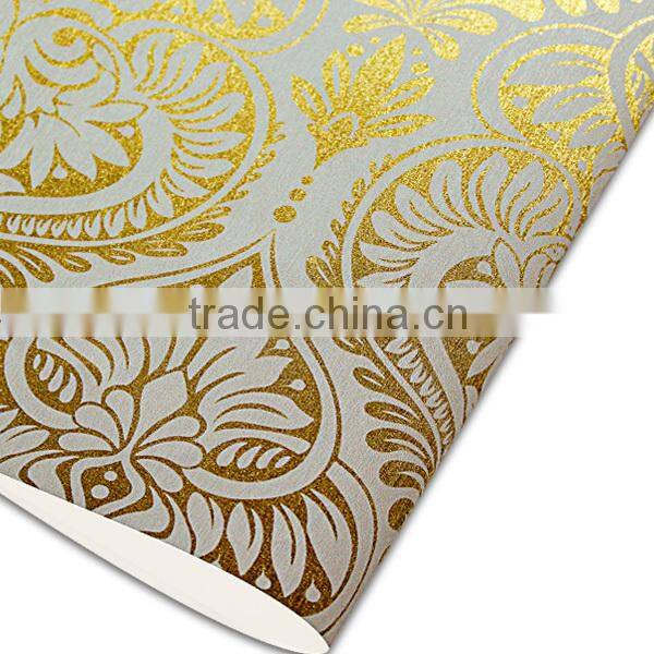 Pretty gold leaf foil vinyl wallpaper
