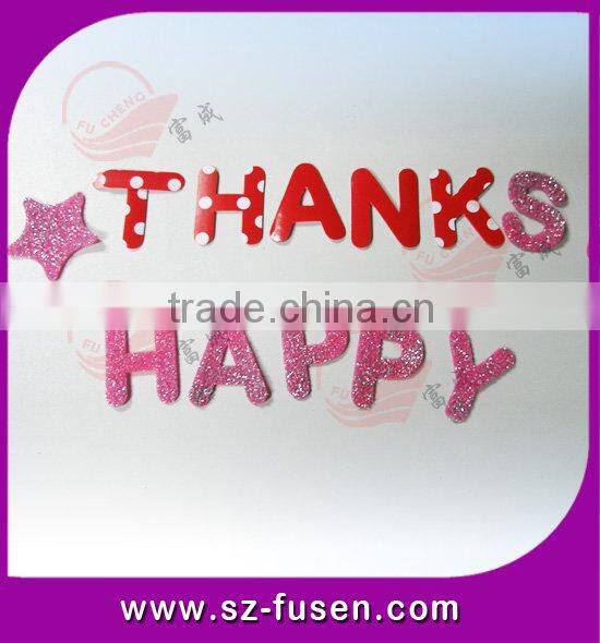 eco-friendly nylon magic hook and loop letters