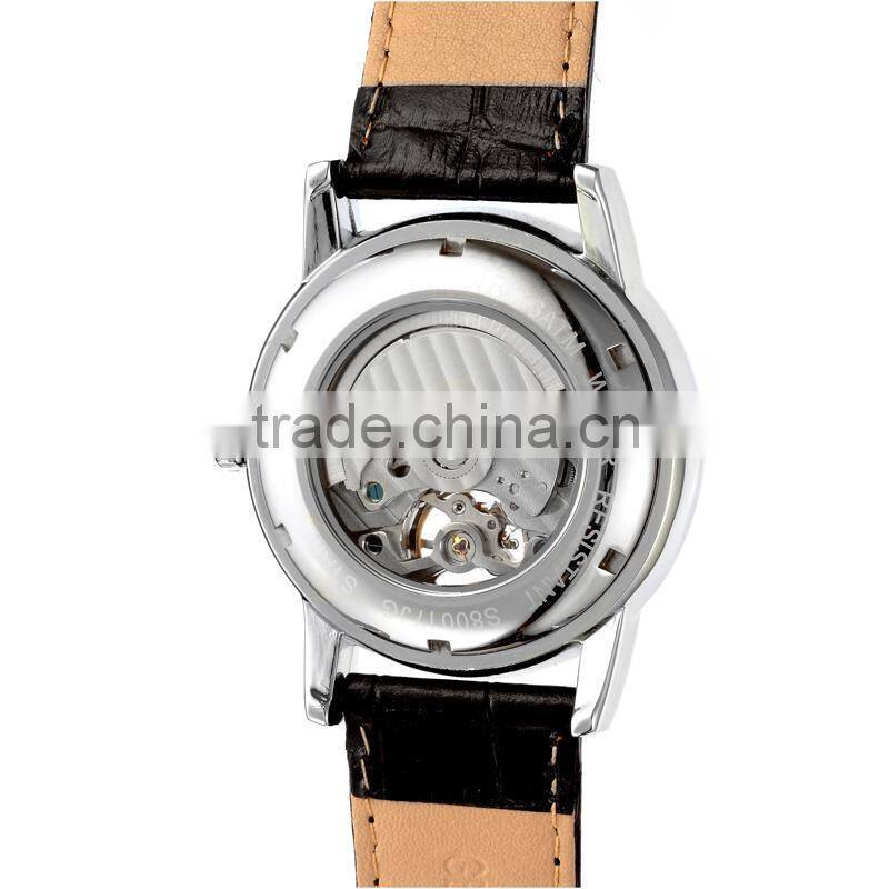 Best Design Fashion Genuine Leather Automatic Mechanical Japan Movt Quartz Watch