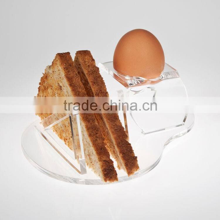 innovative design desktop clear acrylic toast holder,toast rack,bread rack with egg hole