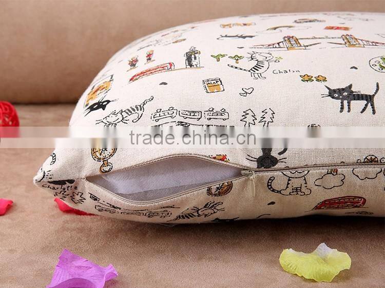 cartoon high-grade creative style restoring ancient ways cotton and linen pillowcases home furnishing cushion cover