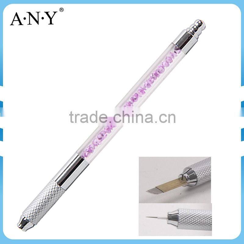ANY New Hot Sale Acrylic Handle Rhinestone Permanent Eyebrow Pencil Microblading Pen Tool Tattoo Machine Pen