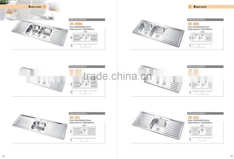 SC-127 Alibaba kitchenware suppliers stainless steel wall mounted sink