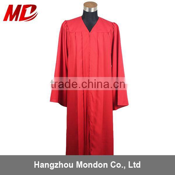 Economy Bachelor Graduation Gown Matte solid color Red