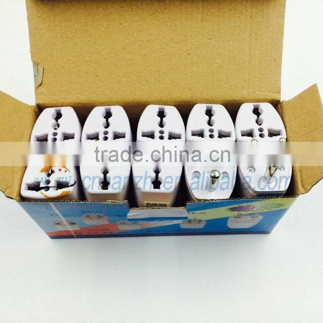 Universal three rounded pins wall charger converter convertor for South Africa