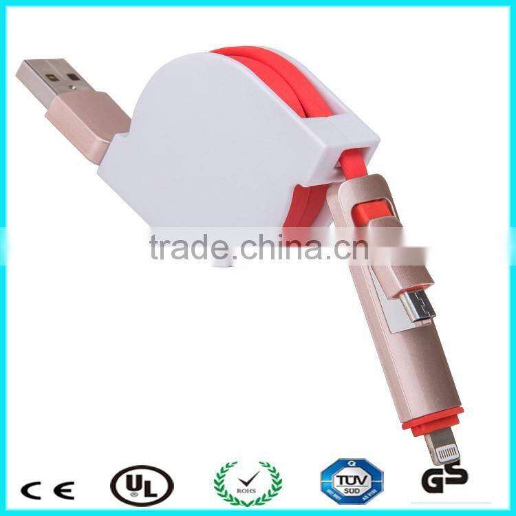 Flower cartoon retractable usb multi charge cable