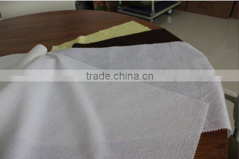 PU Laminated Waterproof Bleached Towelling Fabric(75%cotton25%polyester)