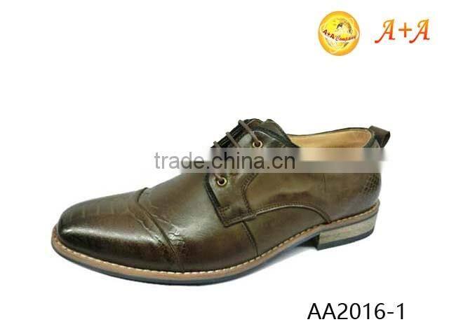 hot selling leather men dress shoes with lace up