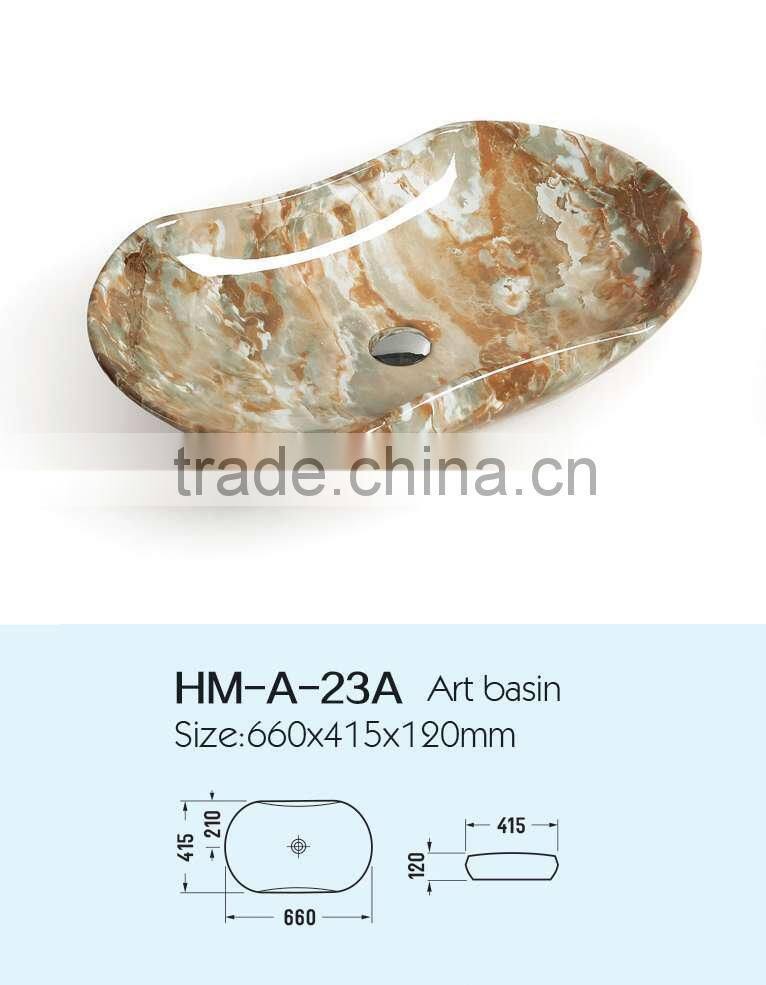 Bathroom Wash Hand Single Hole Art Basin